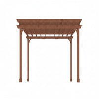 12X16 FT All Cedar Wood Wooden Pergola, Pergola Kit with Stakes, Quality Wood Supported Structure, Snow and Wind Supported, Outdoor Garden Shelter with Cedar Framed for Backyard, Deck, Lawn